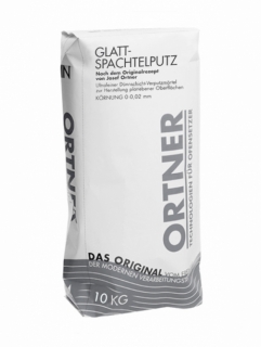 ORTNER, hladká špachtlovacia omietka GLATTSPACHTELPUTZ 150°C, biela, 0-0,2 mm